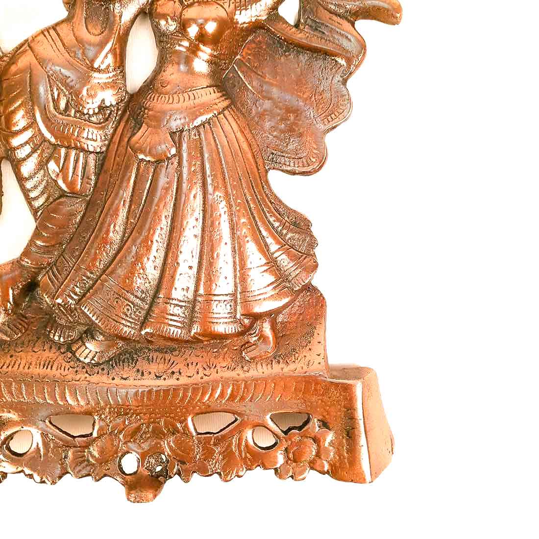 Radha Krishna Wall Hanging Idol | Shri Radha Krishna Playing Flute Wall Hanging Art Statue Murti | Religious & Spiritual Sculpture - for Gift, Home, Living Room, Office, Puja Room Decoration   -  11 Inch