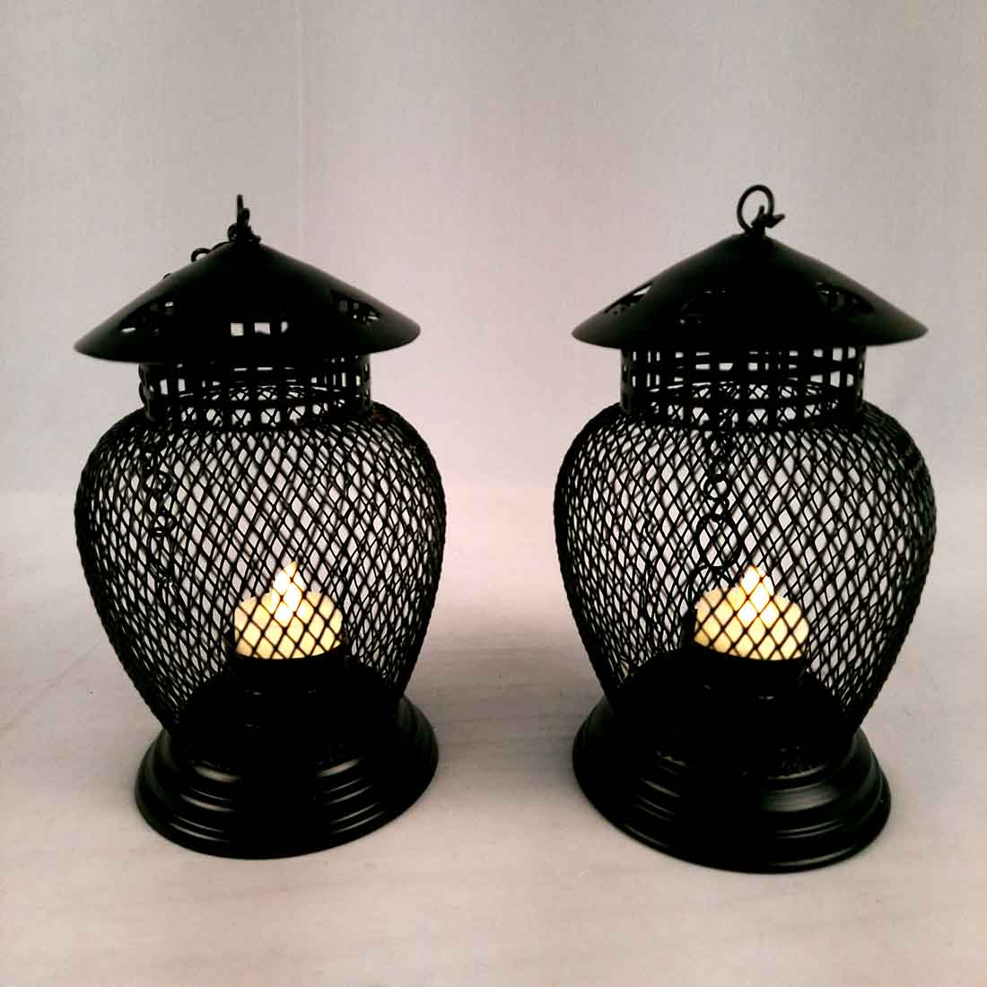 TeaLight Holder Hanging | Candle Holders Stand Wall Mount | Tea Light Candle Stands - Metal - For Home, Table, Living Room, Dining room, Bedroom Decor | For Festival Decoration & Gifts -Set of 2