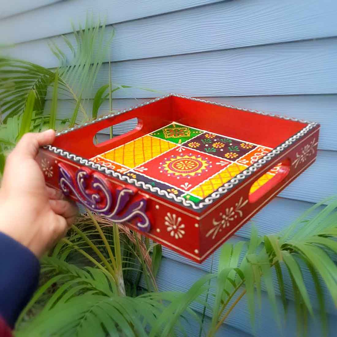 Wooden Tray for Decoration - 8 Inch - ApkaMart
