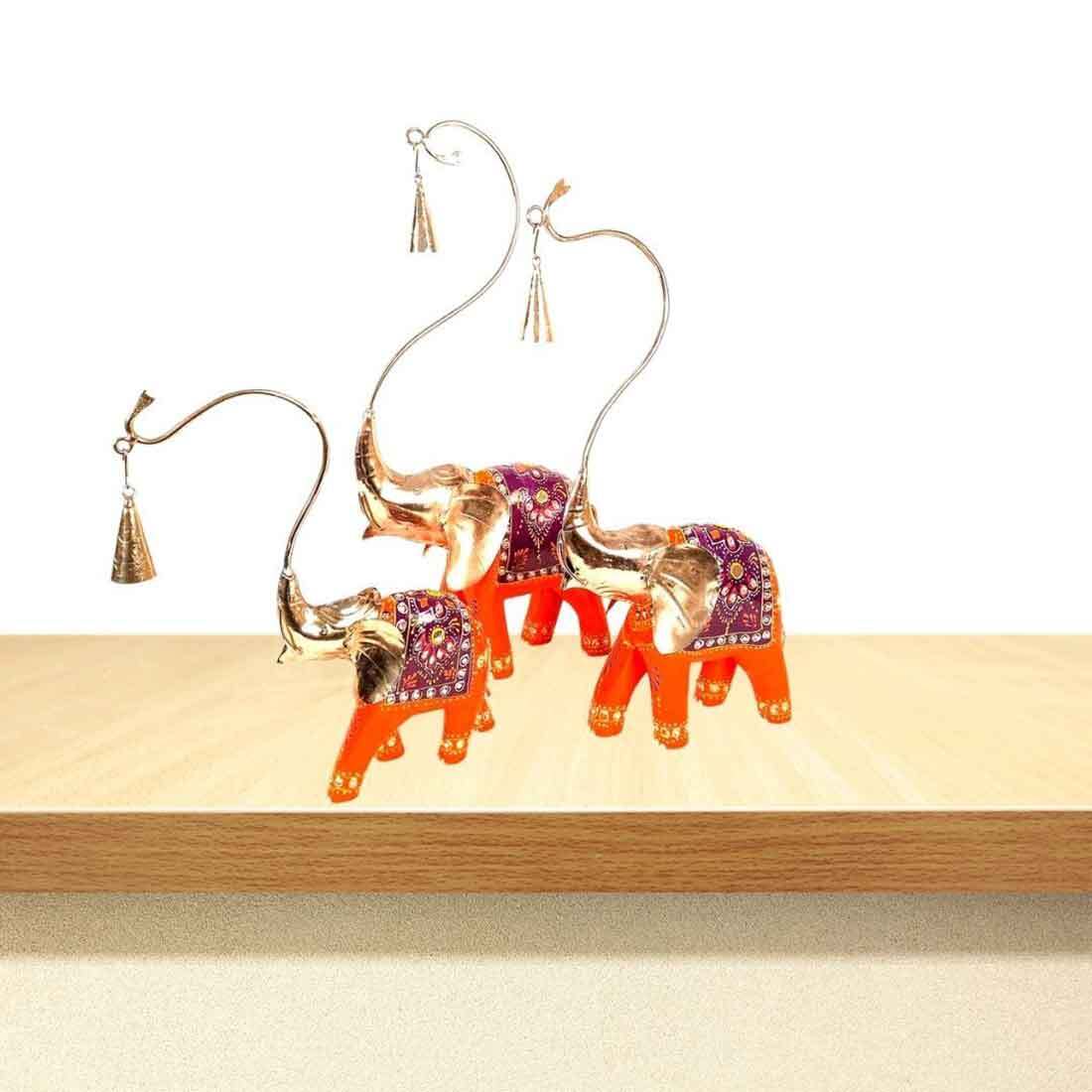 Elephant Showpiece - for Table, Home & Office Decor - 20 Inch -Set of 3 - ApkaMart