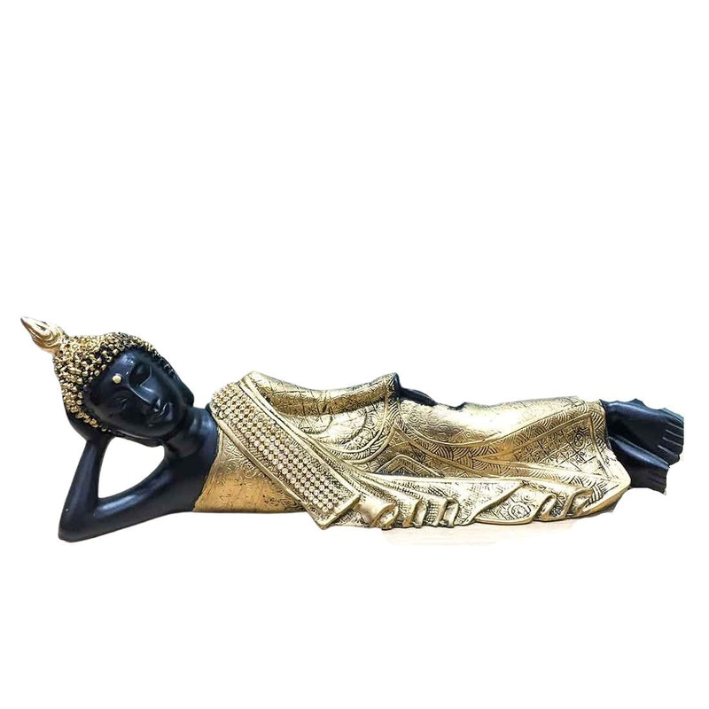 Reclining Buddha Statue - for Desk, Table Decor & Gifts - 13 Inch - ApkaMart
