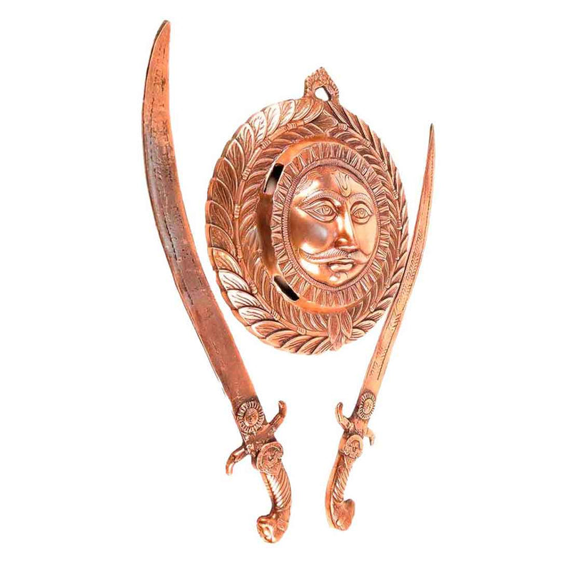 Dhal Talwar Set - Sun Design - For Wall Décor - 17 Inch - ApkaMart