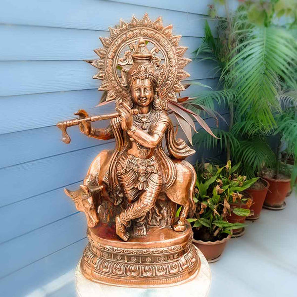 Big Krishna Statue | Lord Krishna Statue for Home - 25 Inch - ApkaMart