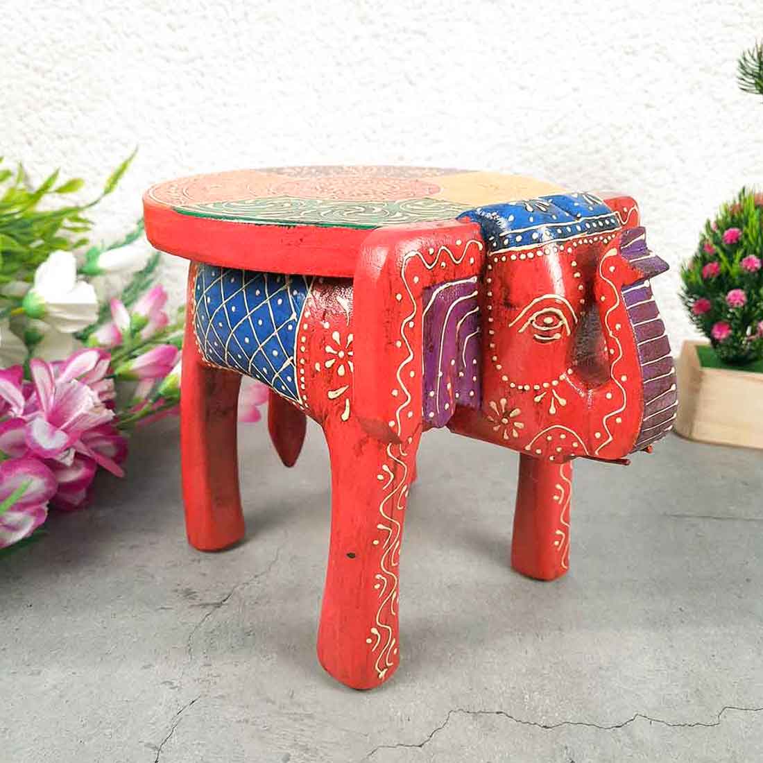 Antique Elephant Showpiece - For Table Decor & Living Room Decor - 8 Inch