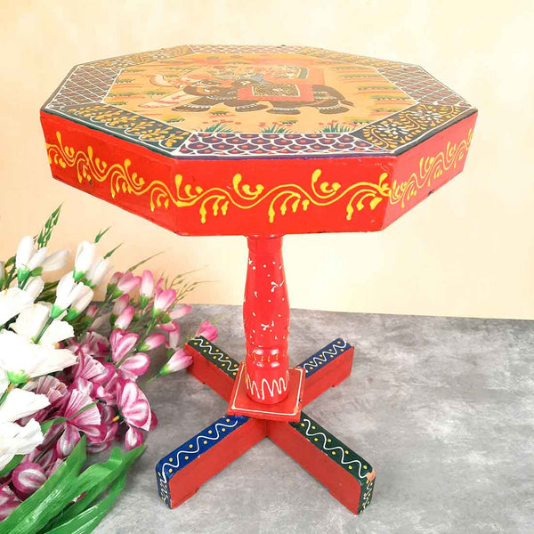 Side Table | Wooden End Tables Cum Stool - for Keeping Lamp, Vases & Plants | Small Stools - for Sitting, Bedside, Home Decor, Corners, Sofa Side Stool, Office & Gifts - 15 Inch