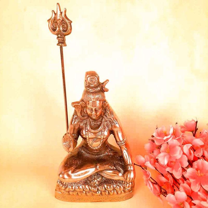 Brass Standing Lord Shiva Idol Home Puja Room Dacor Showpiece