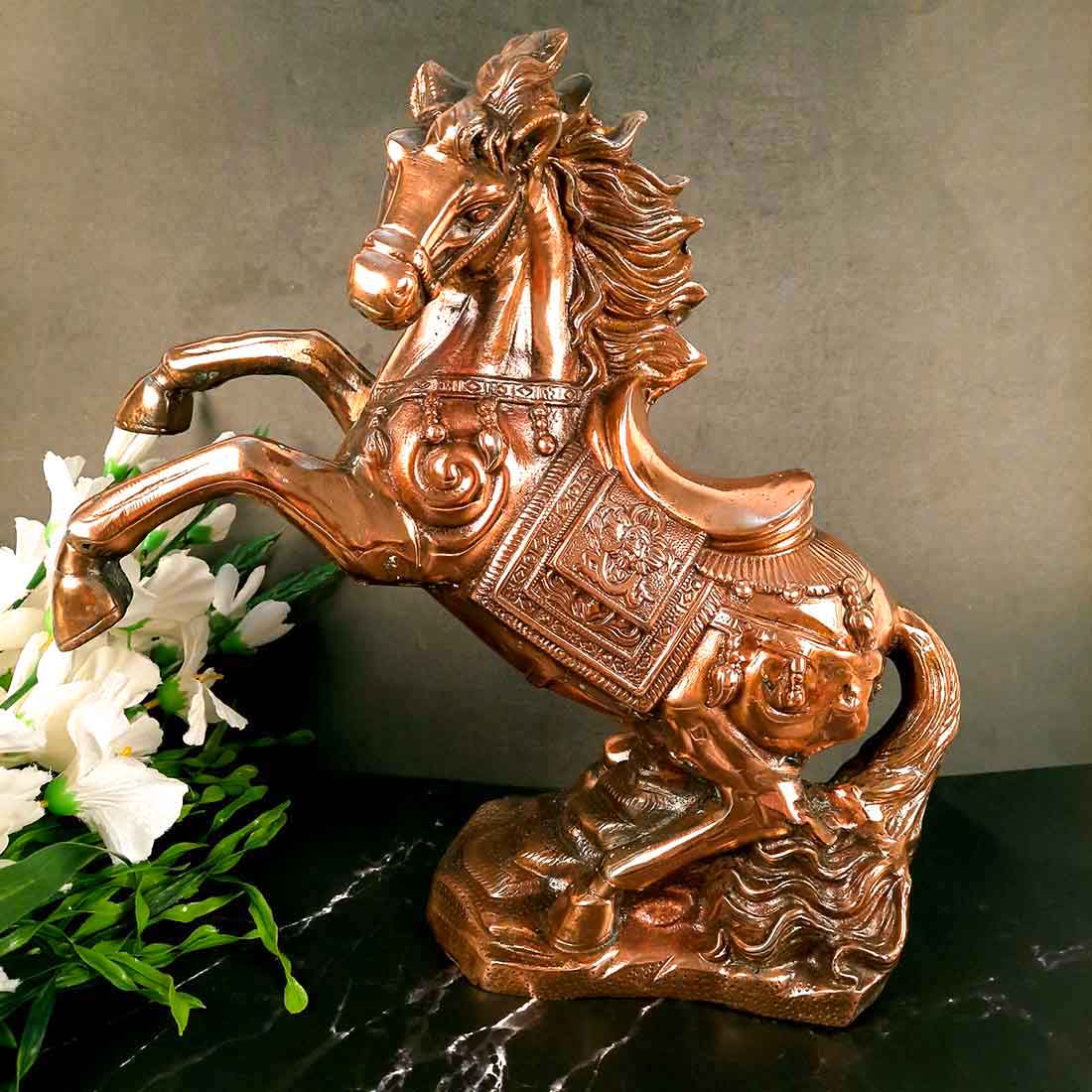 Antique Horse Showpiece -  For Table Decor & Gifts - 15 Inch