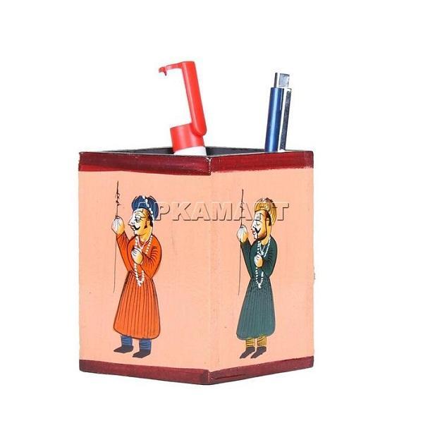 Pen Pencil Holder -Wooden Pen Stand -for Gifts  - 4 Inch - ApkaMart