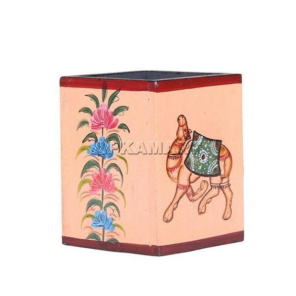 Pen Pencil Holder -Wooden Pen Stand -for Gifts - 4 Inch - ApkaMart