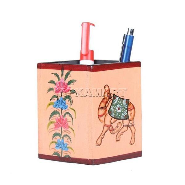 Pen Pencil Holder -Wooden Pen Stand -for Gifts - 4 Inch - ApkaMart
