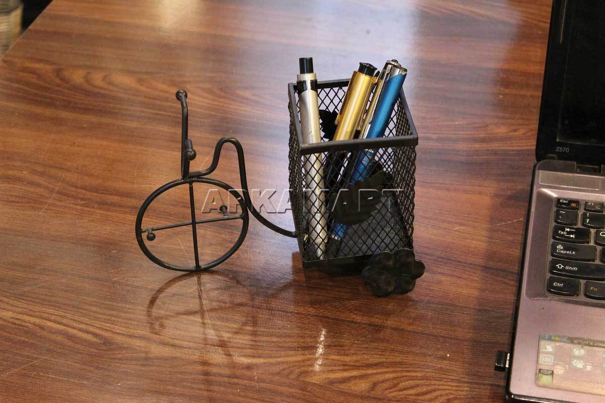 Showpiece Pen Holder | Desk Organizer - Rickshaw Design - for Desk -  8 Inch - ApkaMart