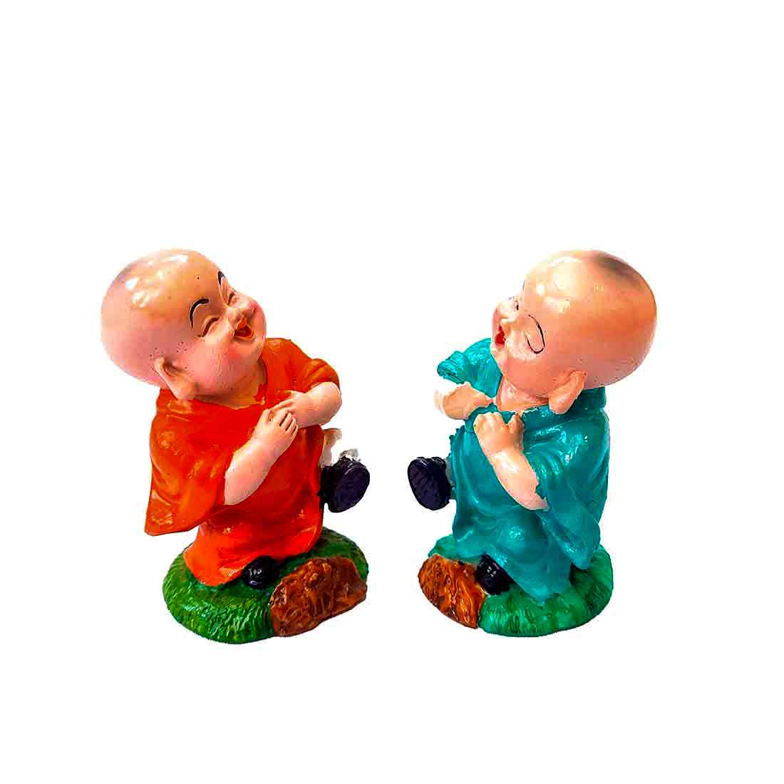 Baby Monk Showpiece - for Car Dashboard - 3 Inch - Set of 2 - ApkaMart