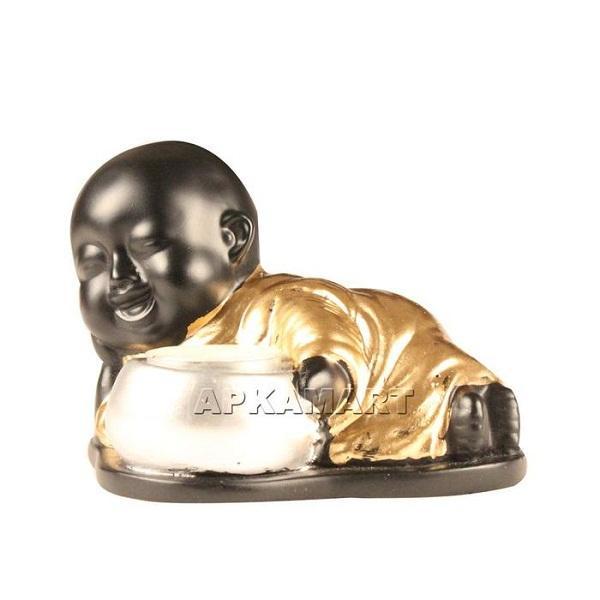 Decorative Tealight Candle Holder - Baby Monk Design -  4 Inch - ApkaMart