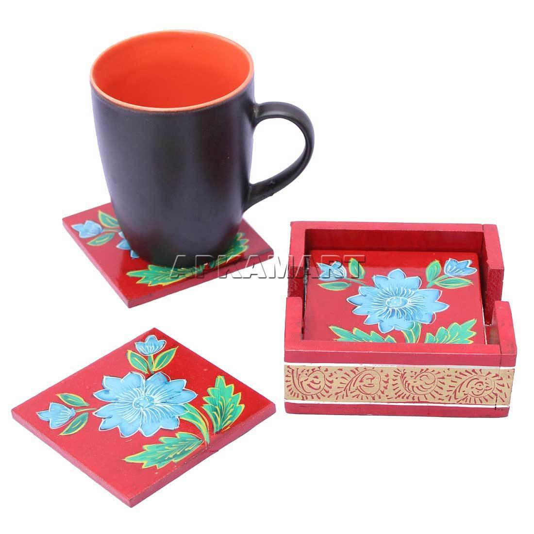 Tea Coaster Set - 4 Inch - For Table Decor & Gift - ApkaMart