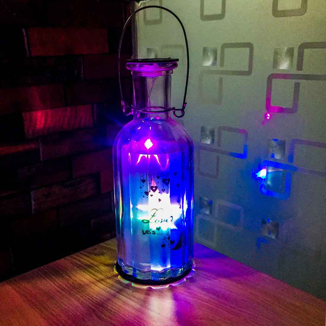 Bottler Shaped Lantern | Table Lamp - for Home Decor & Gifts - 9 Inches - ApkaMart