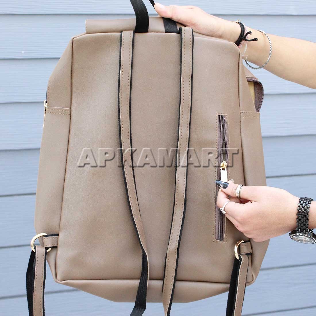 Stylish Backpack Bag -For Women, Girls|Office |School | College| Teens & Students  -16 Inch - ApkaMart