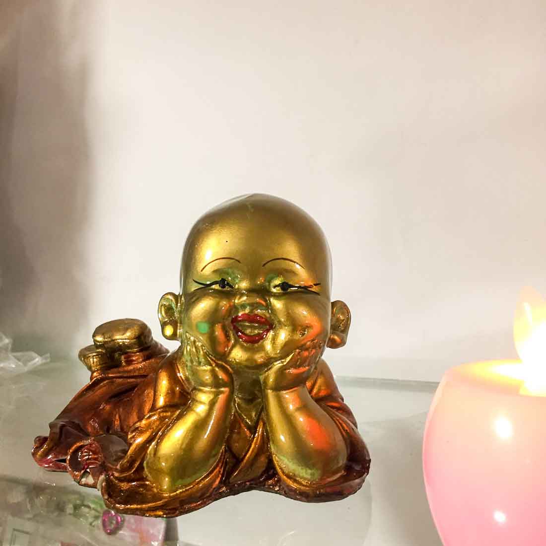 Baby Monk Showpiece - for Home  & Garden Decor - 6 Inch - ApkaMart