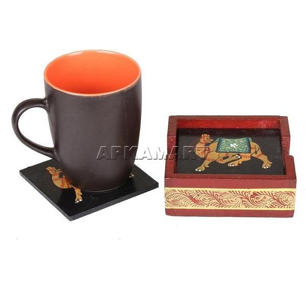 Coffee Coaster Set - 4 Inch - For Dining Table - ApkaMart