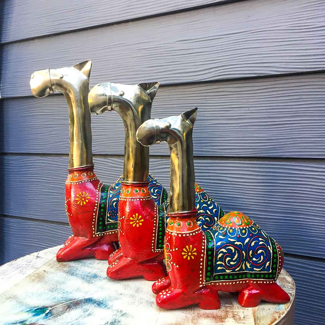 Camel Decorative Showpiece - For Table Decor & Gifts -11 Inch -Set of 3 - ApkaMart