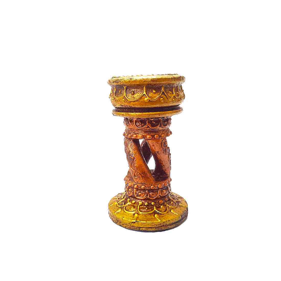 Wooden Candle Stand - For Dining Table & Home Decor - ApkaMart