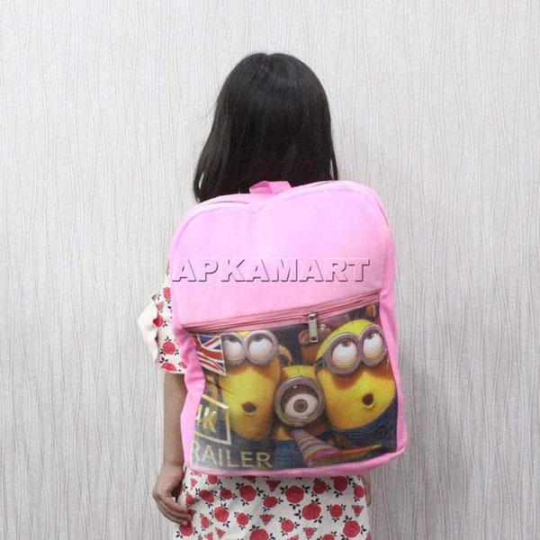 Backpack for School - Minion Design -  For Girls & Boys - ApkaMart