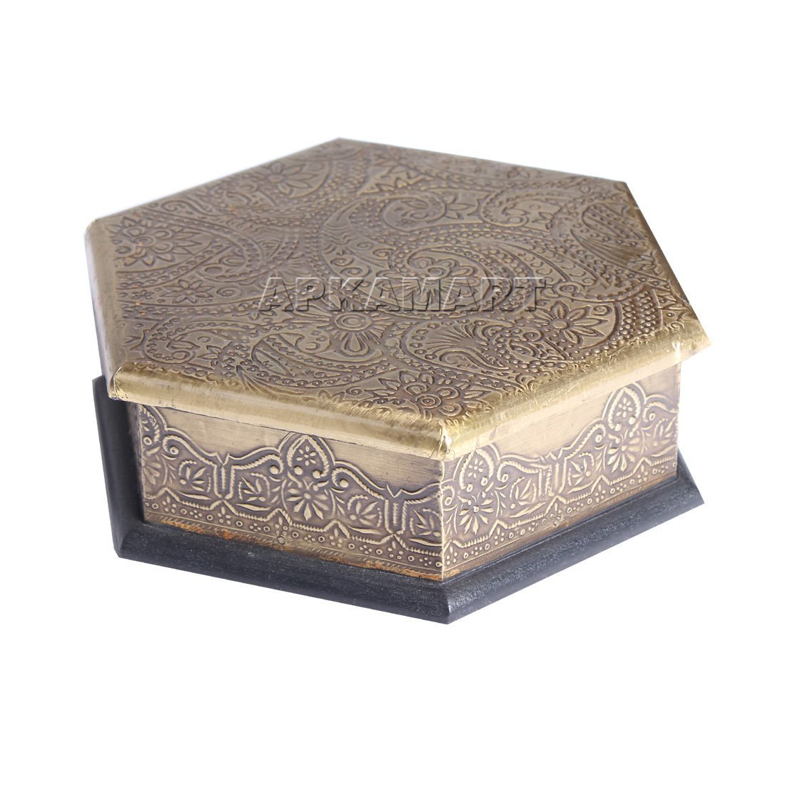 Brass Jewellery Box | Decorative Box - For Earring & Necklace - 7 Inch - ApkaMart