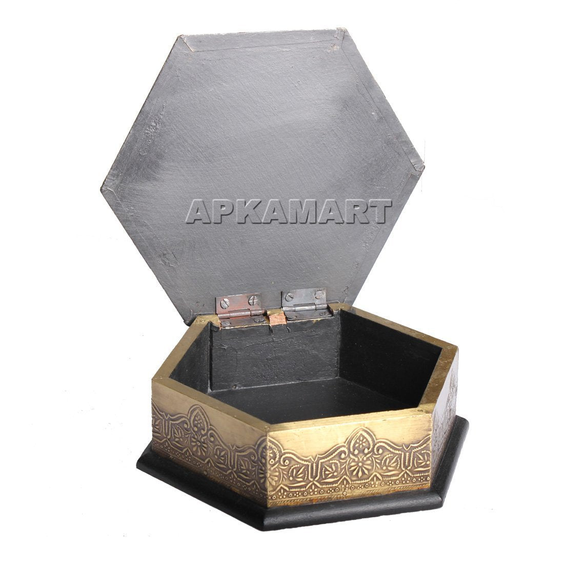 Brass Jewellery Box | Decorative Box - For Earring & Necklace - 7 Inch - ApkaMart