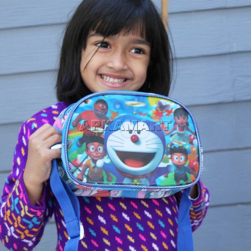 School Sling Bag -  Doraemon Design -  For Girls & Boys  - 6 Inch - ApkaMart