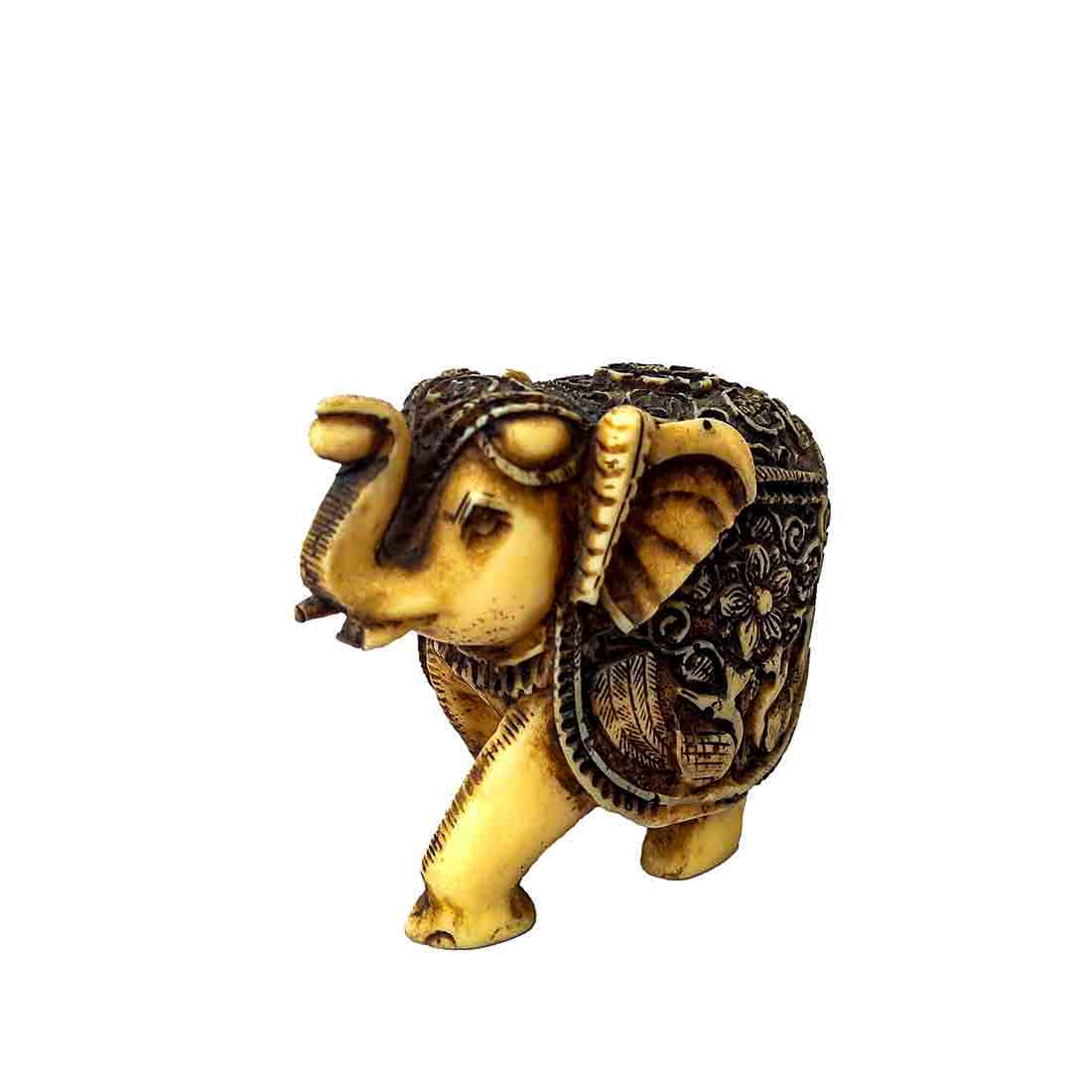 White Elephant Showpiece - For Home & Office Table Decoration  - 3 Inches - ApkaMart