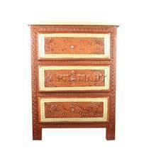 Bedside Table with Drawer | Side Table for Bedroom with Storage - 3 Drawer - ApkaMart