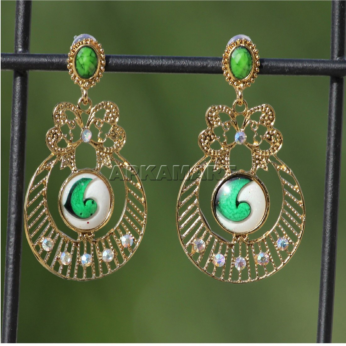 Rajbai imitation Traditional Ethnic Big size colourful Jhumka / Jhumki  Earrings/chain earrings for girls and women.