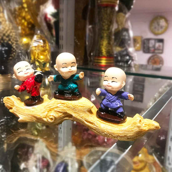 Baby Monks Showpiece - for Desk Decor & Gifts - 3 Inch - ApkaMart