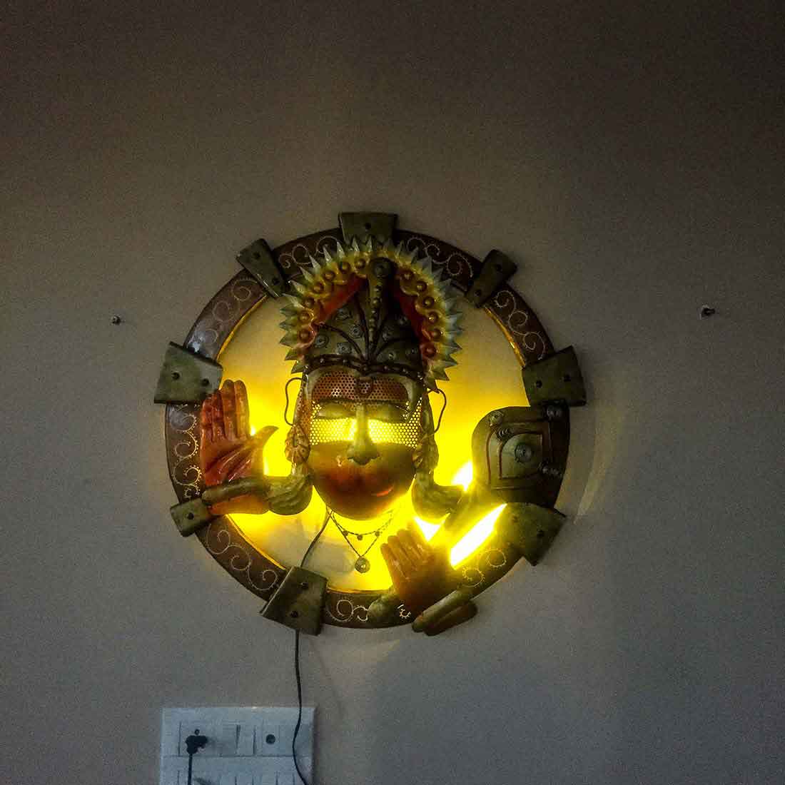 Wall Art Decor - LED Hanuman Wall Hanging  - Wall Decor for Living Room -27 inch - ApkaMart