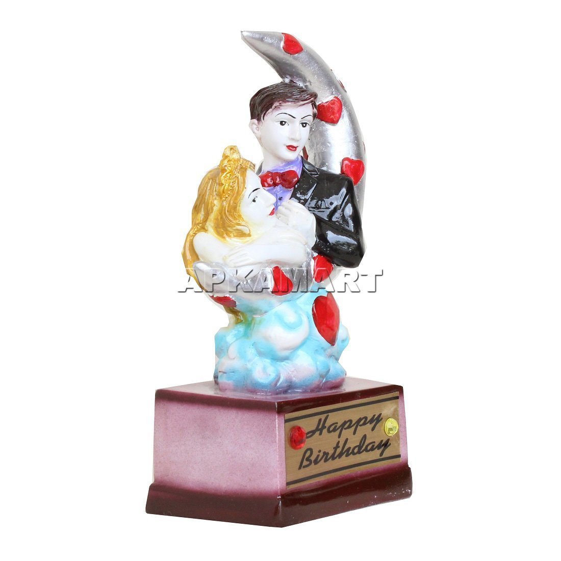 Buy Awesome Craft Awesome Gift Love Romantic Couple Statue Showpiece With  Crystal Dil Figurine Ceramic Polyresin For Girlfriend, Boyfriend, Husband,  Wife, Anniversary, Home , Gifting(1.00) Online at Low Prices in India -