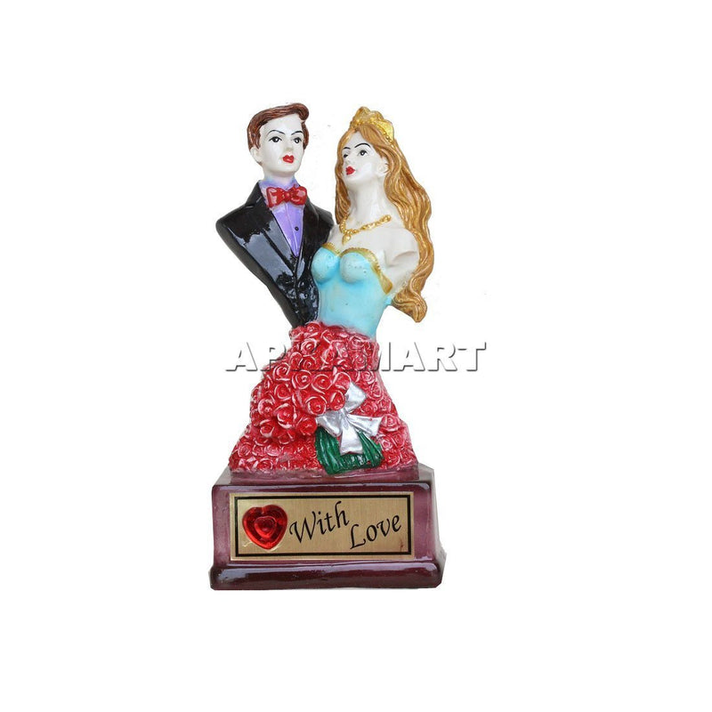 Resin Love Couple Statue Showpiece Girl Friend , Boy Friend