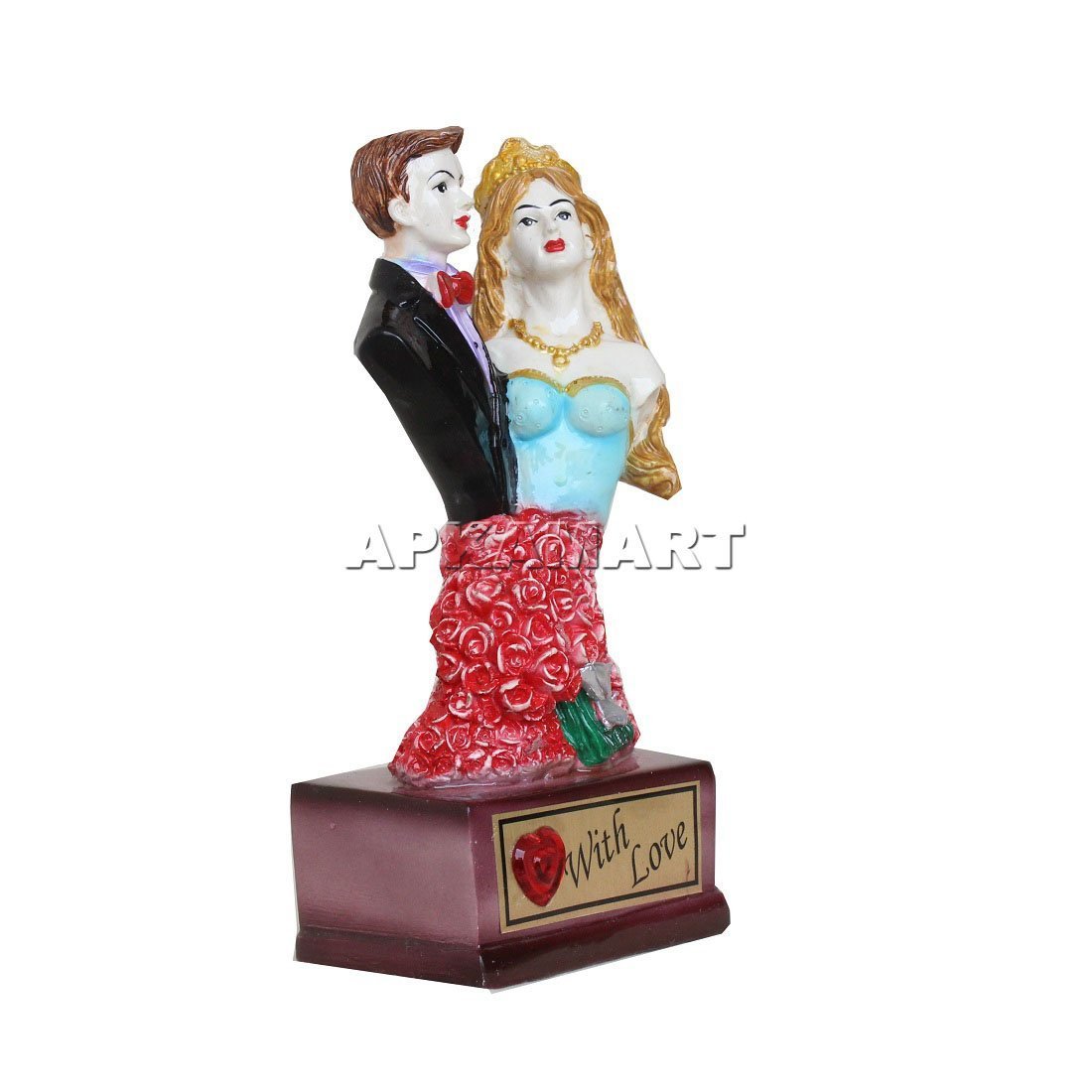 CraftVatika Love Couple Home Decorative Showpiece, Couple on Heart Shape  Sculpture Figurine Gift for Home Decor,