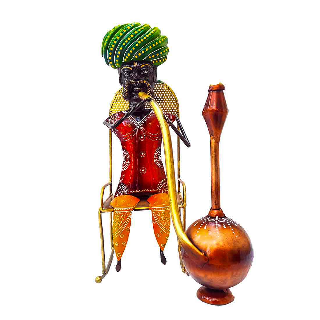 Man with Hukka - Antique Showpiece - For Table Decor & Gifts -17 Inch - ApkaMart