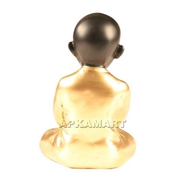 Meditating Baby Monk Showpiece - for Home  & Garden Decor - 8 Inch - ApkaMart