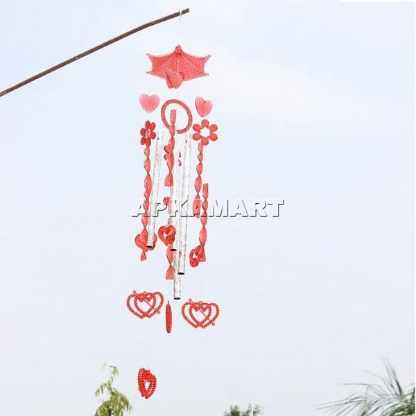 Wind Chime - Heart Design - for Garden Decoration & Wall Hanging  -30 Inch - ApkaMart
