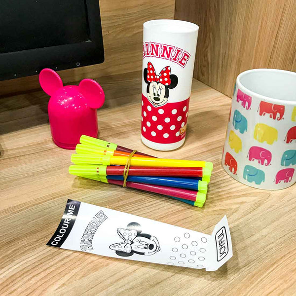 Sketch Pen Box -  Micky Mouse Design -For Kids, Children, School, Student, Return Gifts - ApkaMart