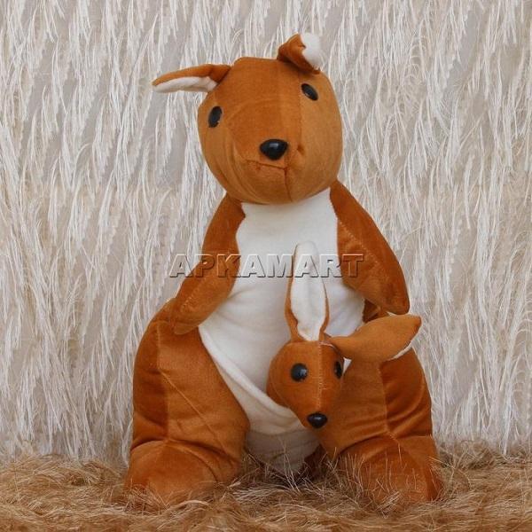 Mother &  Baby Kangaroo Soft Toy - ApkaMart