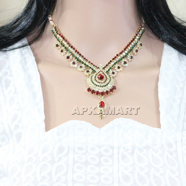 Multicolour Bridal Necklace - ApkaMart