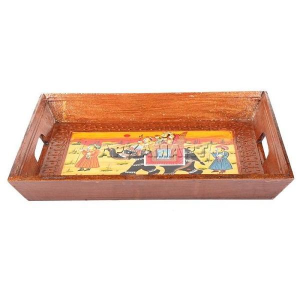 Wooden Tray for Decoration - 10 Inch - ApkaMart