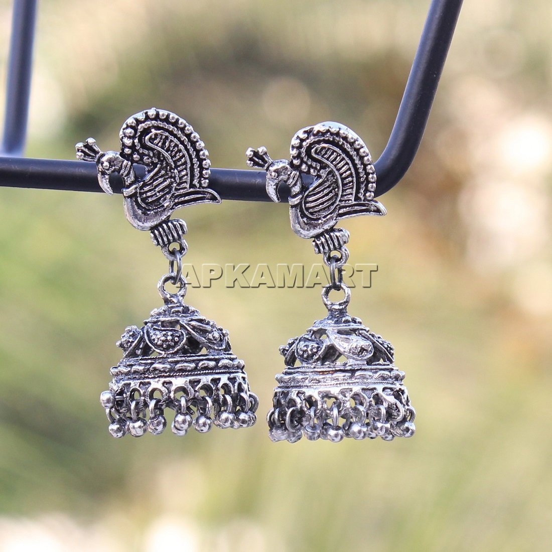 Earrings - Peacock Design Jhumki - For Women & Girls - ApkaMart