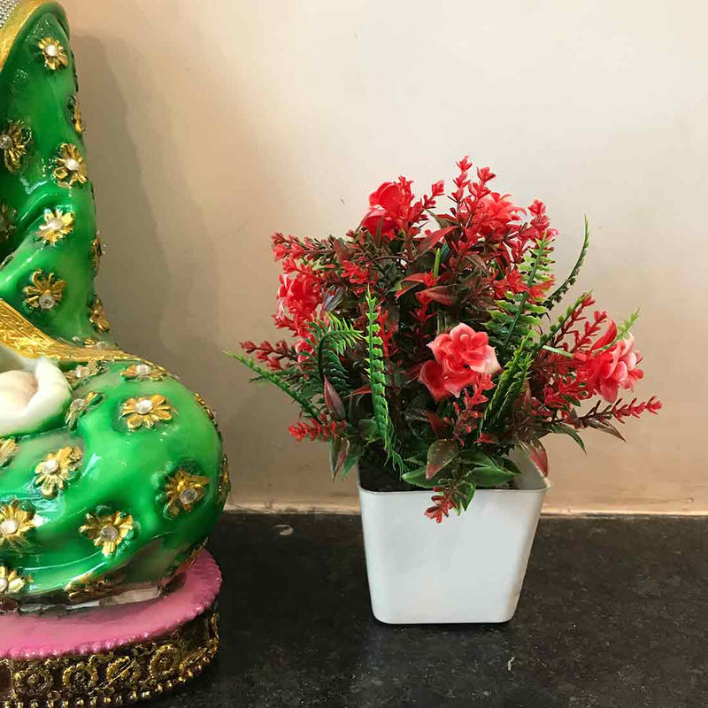 Plastic Plants - Flowers Bunch - For Table & Home Décor - ApkaMart