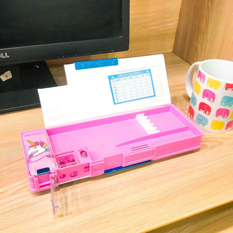 Unicorn Pencil Case - Double Sided Pencil Box - for Kids, Children, School Student, Return Gifts - ApkaMart