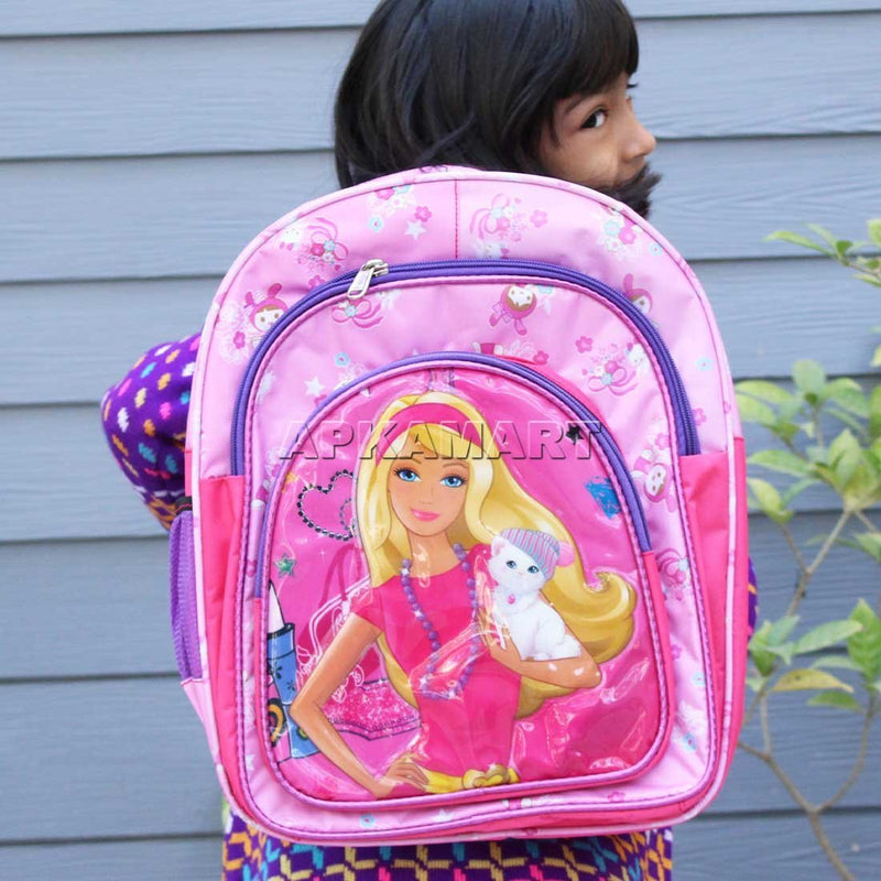 fcity.in - 3d 2f Barbie Barbie Dolls Pink Princess Kids School Bag Soft  Plush