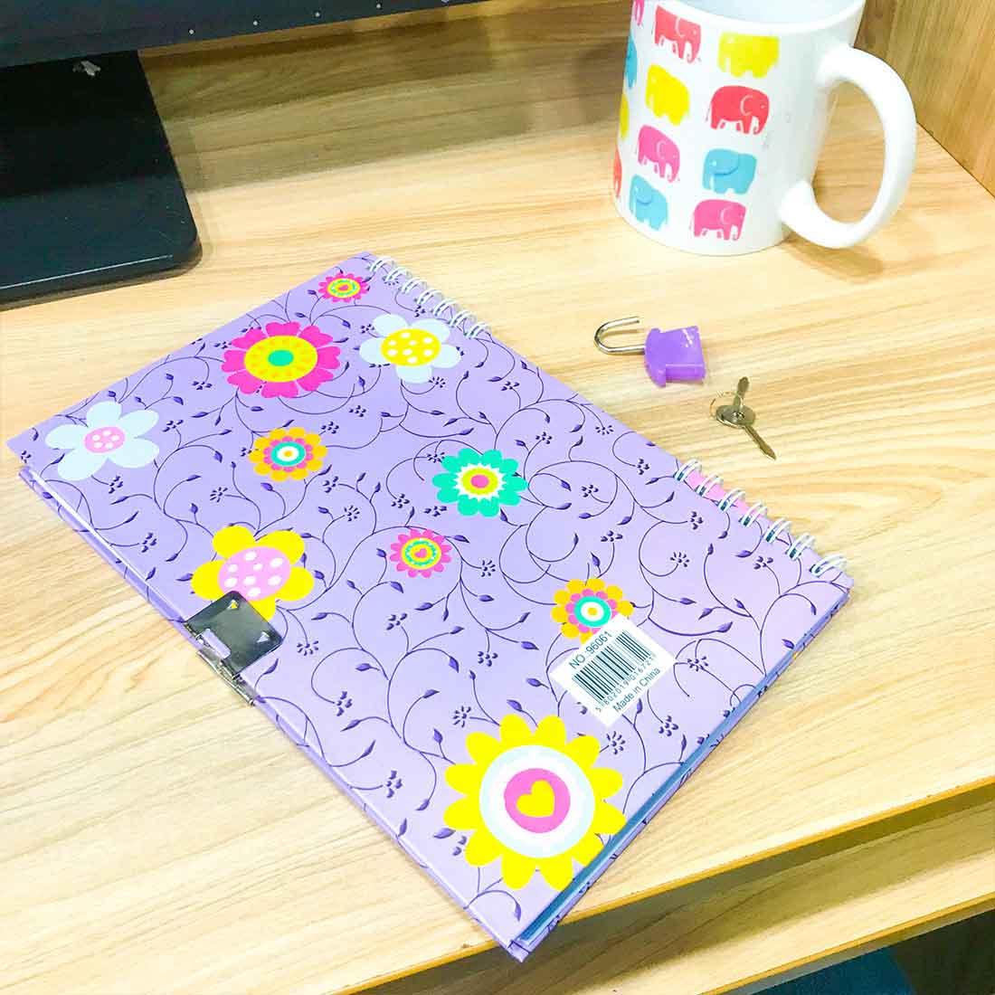 Notebook Diary - Floral Design - for Kids, Children, School Student, Return Gifts - ApkaMart