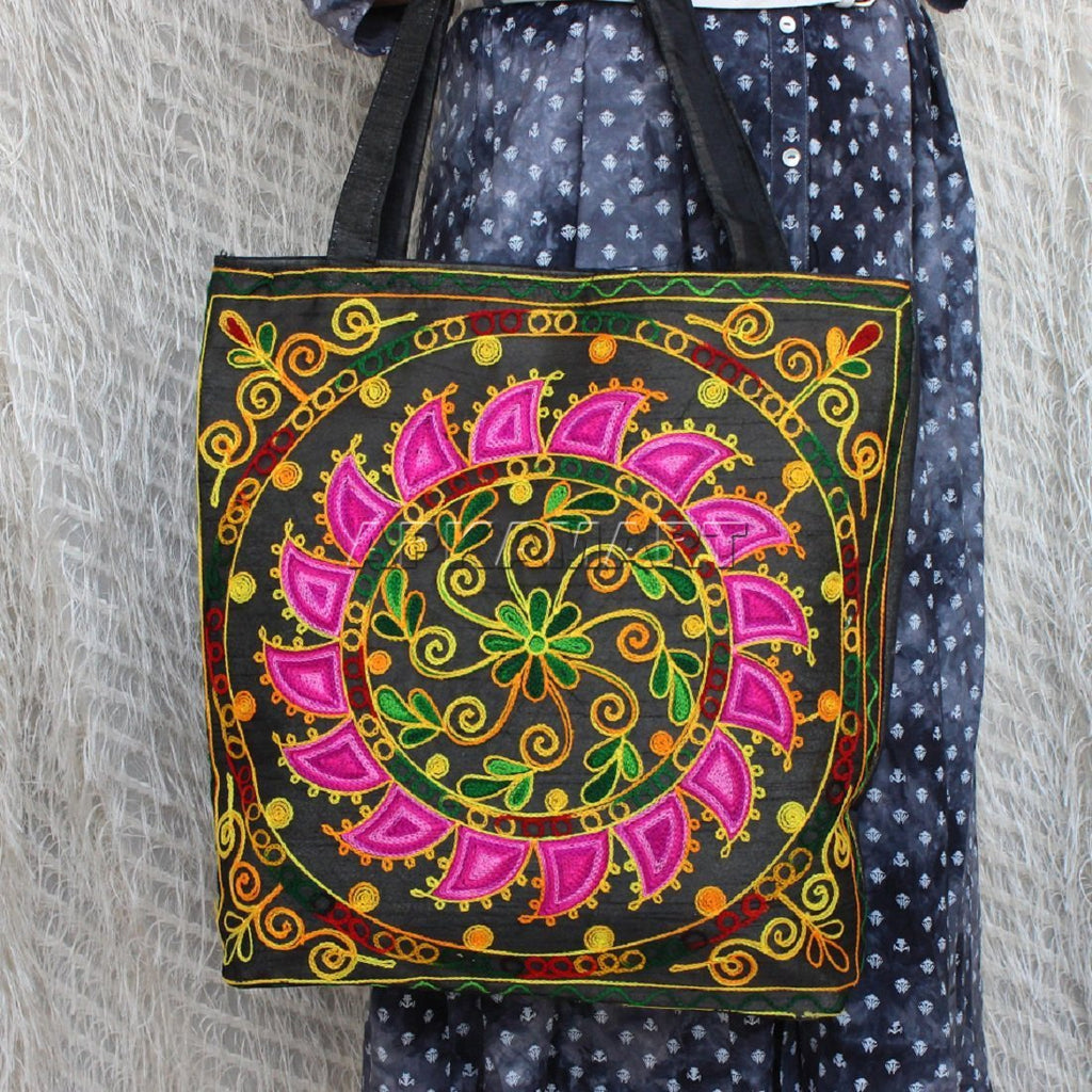 Rajasthani Designer Potli Sky Blue Embroidery Bag Pearl Handle And Tassel  Ethnic Purse Women's Handbag (Sky Blue): Handbags: Amazon.com