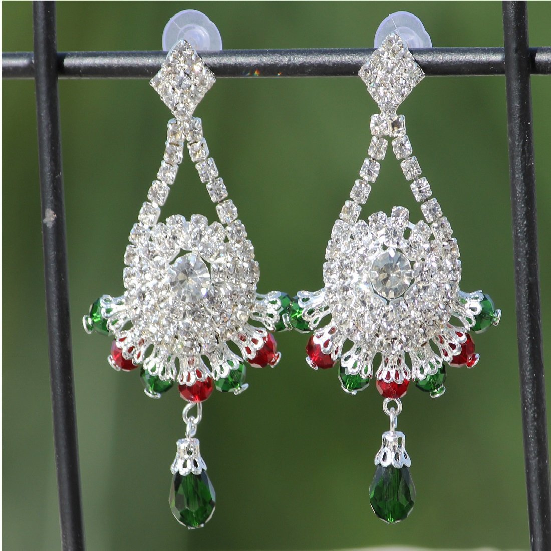 Earrings - Dangle Chandelier - American Diamond -For Women & Girls - ApkaMart